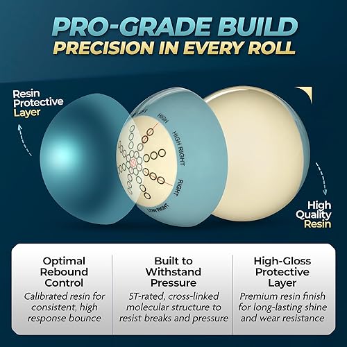 Miniatura 2 de Bolas de taco para mesa de billar - Entrenador de bolas de taco con peso duradero, resistente a los arañazos, enfocado en el entrenamiento y fácil