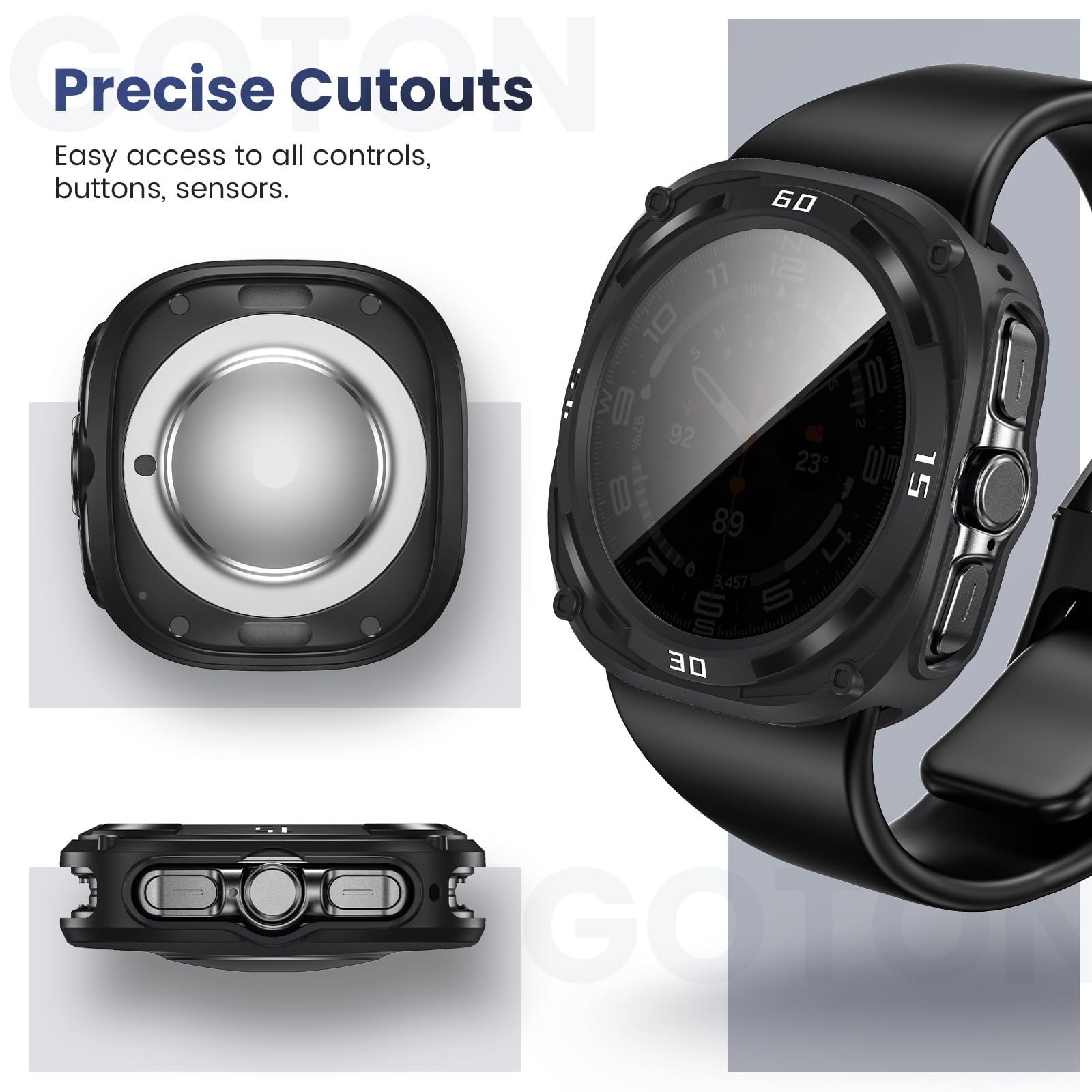 Goton Coque pour Galaxy Watch Ultra avec protecteur d'écran 47 mm 2025