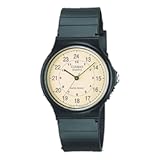 MQ24-9B Unisex Military Dial Black Rubber Strap Casual 3-Hand Analog Watch