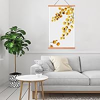 Vista 5 de Kanayu Paquete de 6 marcos magnéticos para pósteres, marcos de madera clara, para colgar pósteres de madera de teca, kit para colgar pósteres