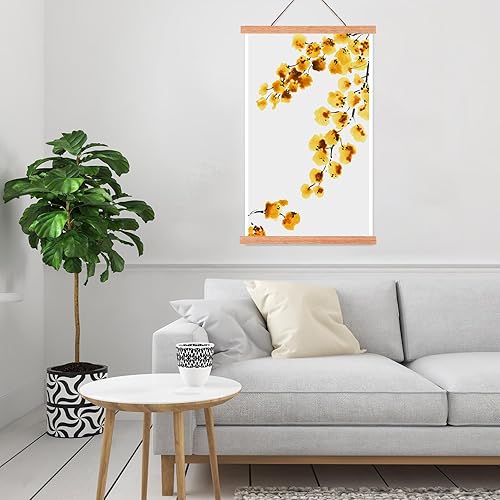 Miniatura 5 de Kanayu Paquete de 6 marcos magnéticos para pósteres, marcos de madera clara, para colgar pósteres de madera de teca, kit para colgar pósteres para