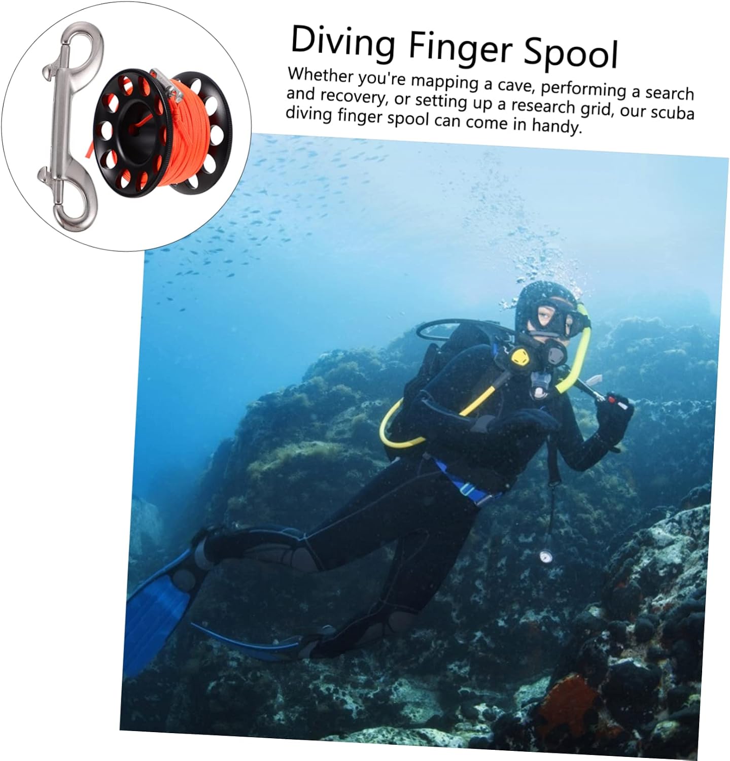 Aluminum Alloy Wire Wheel Winding Device Compact Diving Spool Essential Diving Tool