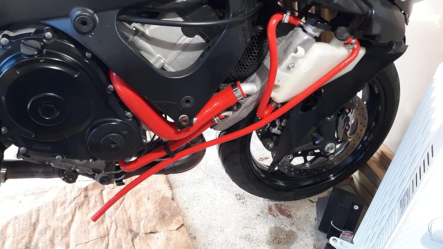 Silicone Radiator Coolant Hose Kit for SUZUKI GSXR 600 750 2006-2010 K7 K8 K9 3 Layer Radiator Heater Ancillary Hose Pipe (Red)