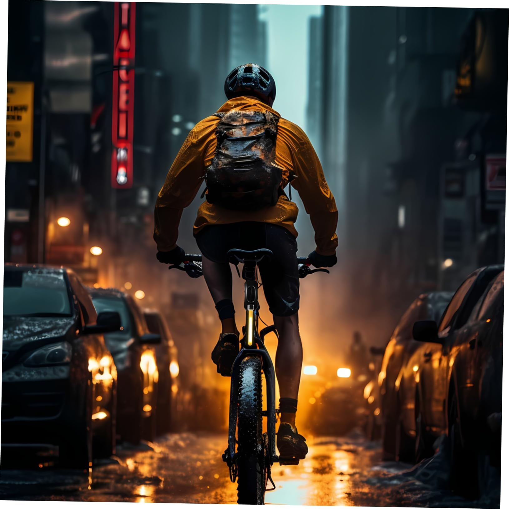 Garneck Night Riding Essential: Running Water Tail Light for Bike Long Battery Life Universal Fit Abs Material