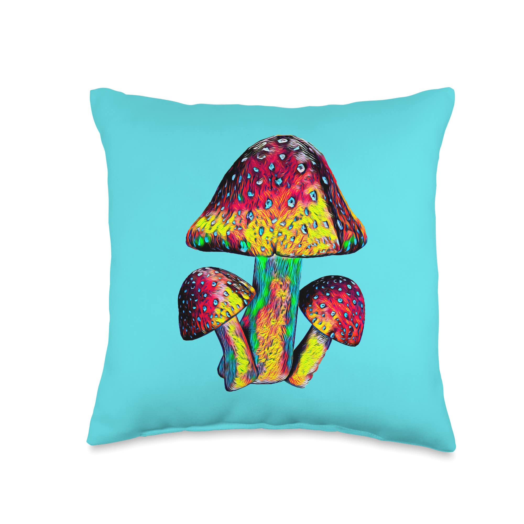Superkatillz Grown Wild Mushrooms Throw Pillow, 16x16, Multicolor