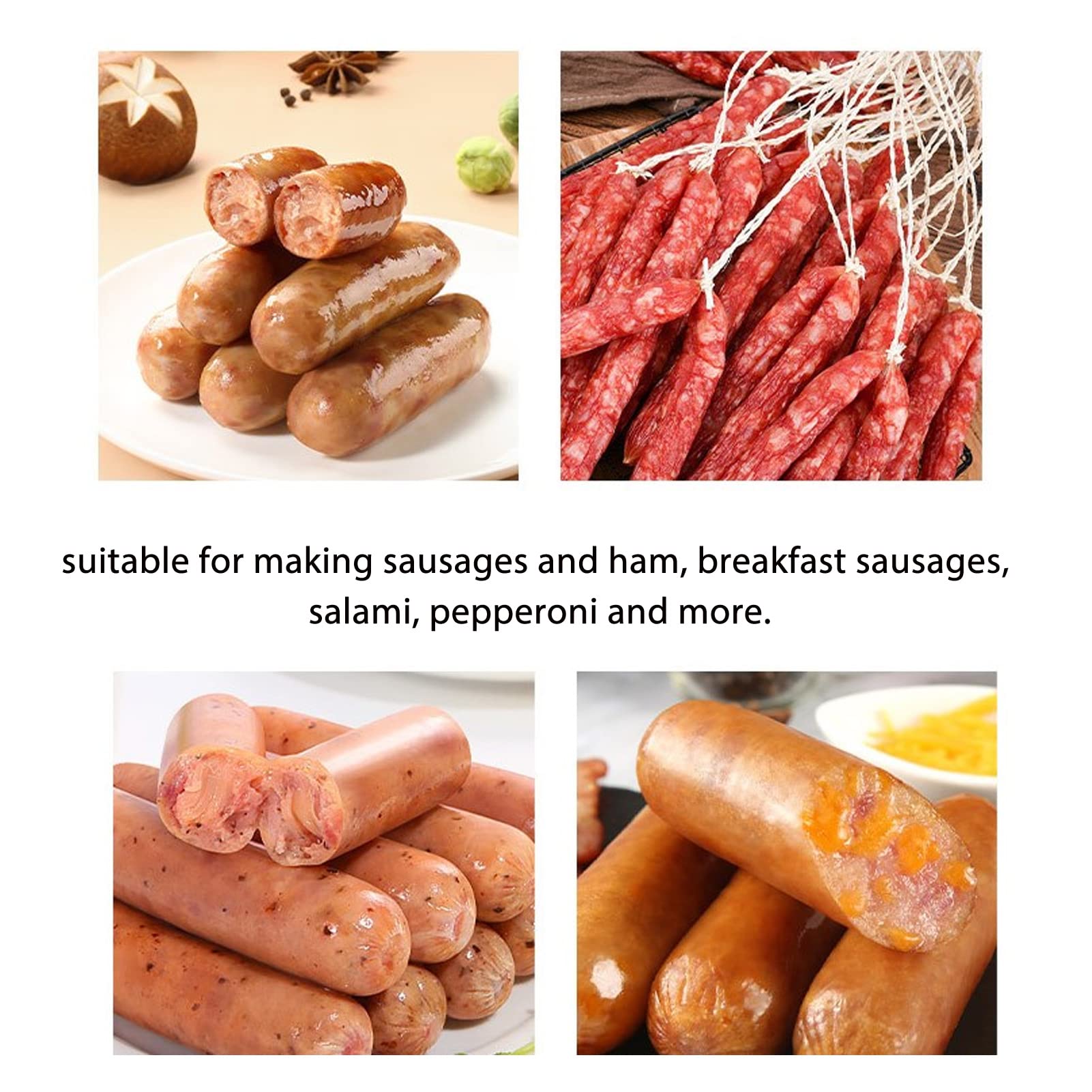 Gavigain Wurstdärme, 2 Zoll breite essbare sichere Wurstdärme, gesalzene Schafsdärme Wurstdarmrohr für Wurstmacher 50m Würste Schinken Wurstwerkzeug für Wurst Schinkenherstellung