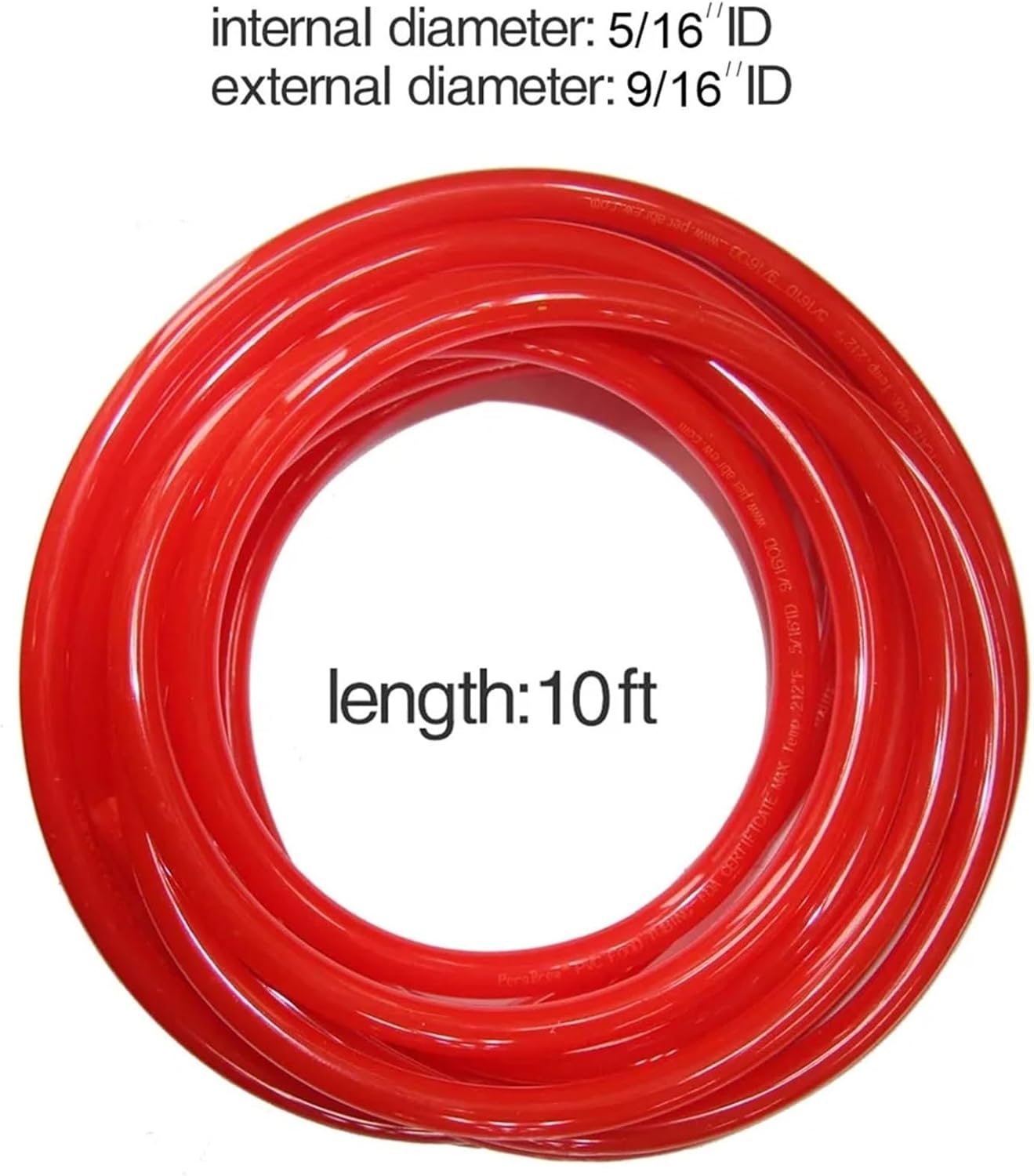 Beer Line 10ft CO2 Gas Line + 10ft Beer Tube Kegerator Hose with Hose Clamp Homebrew Keg