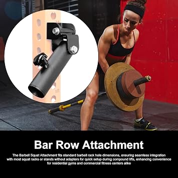 Maciun Barbell Row Attachment T-Shaped 360 Degree Swivel Gym Accessories