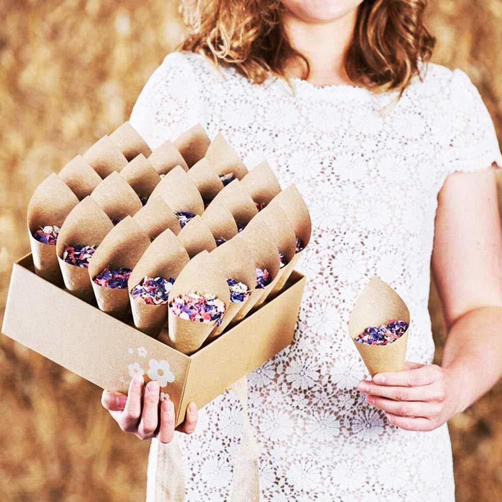 Conos De Arroz Label. Cucuruchos Para Bodas De Confeti, Pétalos