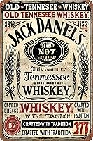 Vintage Jack Daniel's Tin Sign - Retro 8x12 Inch Metal Bar Wall Art for Man Cave, Pub, Garage Decor & Gifts
