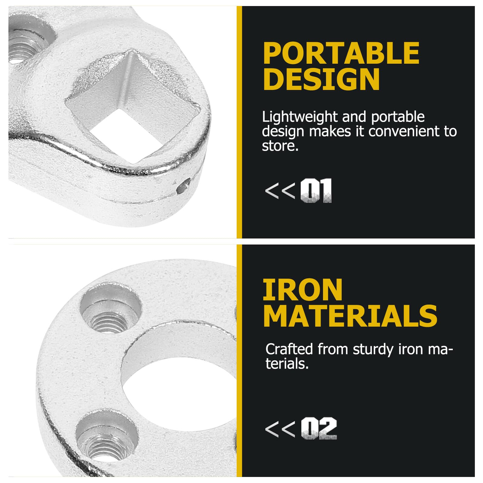 FOMIYES Chiavi per Perno Inclinazione in Ferro Leggero e Portatile Kit Utensili per Cilindri Idraulici per Moto Accessori per Trim