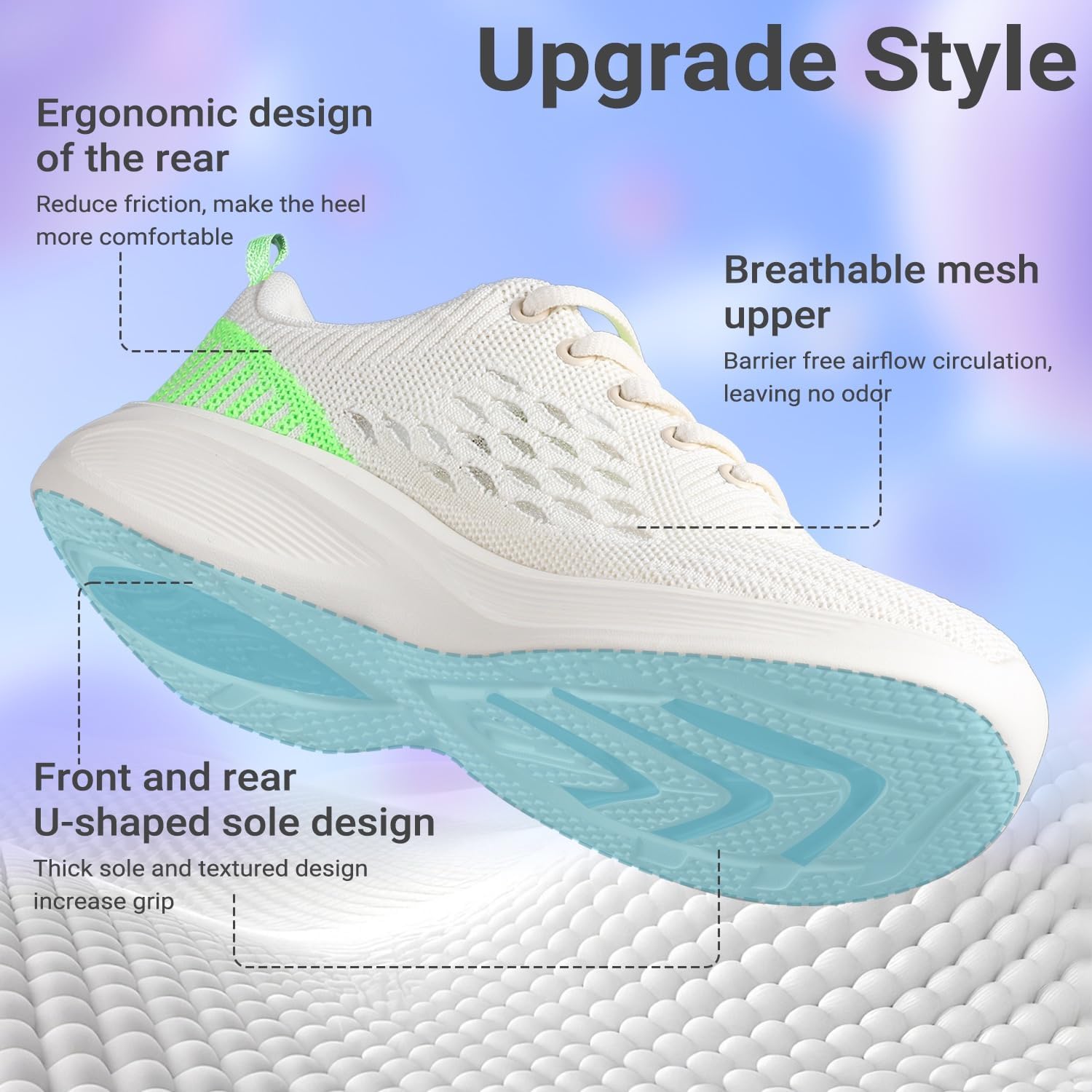 FANMMINGWomen’s Lightweight Walking Shoes with Arch Support, Breathable Mesh Sneakers, Cushioned Insole, Athletic Casual Shoes for Daily Wear - Image 7
