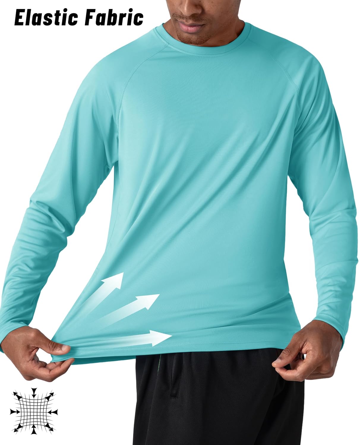 KEFITEVD Men's UV Sun Protection UPF 50+ Shirts Long Sleeve Rash Guard Workout Quick Dry Shirt for Hiking Fishing Swimming - Image 4