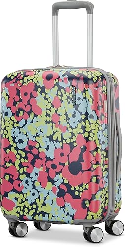 American Tourister Moonlight II Hardside Expandable Luggage with Spinner Wheels, Poppy Pattern, Carry-On 20-Inch