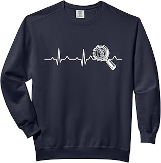 Heartbeat Coin Collector Numismatics Coin Collecting Comfort Colors Adult Sweatshirt