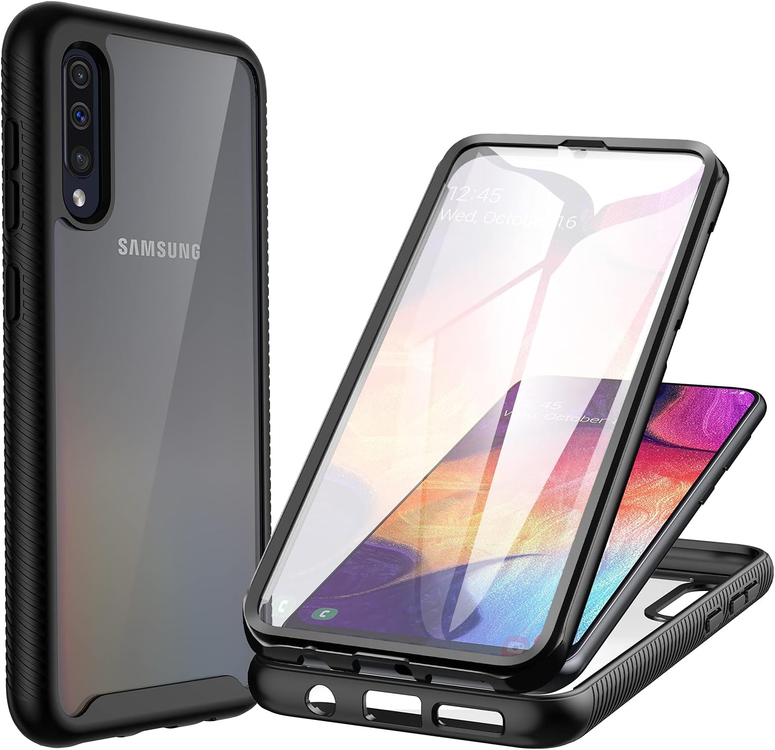 CENHUFO Compatible with Samsung A70 Case, Samsung A70S Case Built-in Screen Protector Military Grade Shockproof 360° Full Body Protective Rugged Bumper Phone Case for Samsung Galaxy A70/A70S