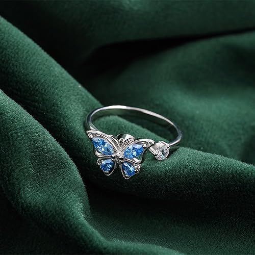 Miniatura 43 de Anillo de plata 925, anillos de plata ajustables para mujer, anillos de pulgar abiertos, anillos de circonio, anillos ajustables, anillos abiertos