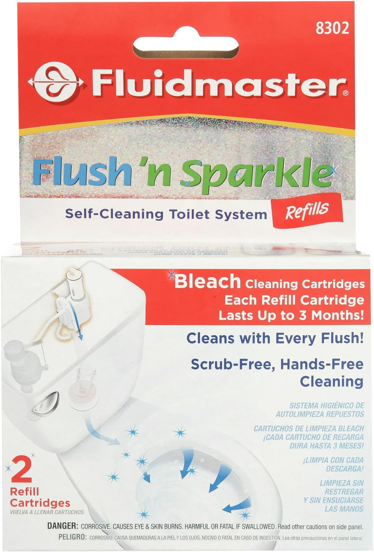 Amazon.com: Fluidmaster 8100 Flush 'n Sparkle Automatic Toilet Bowl ...