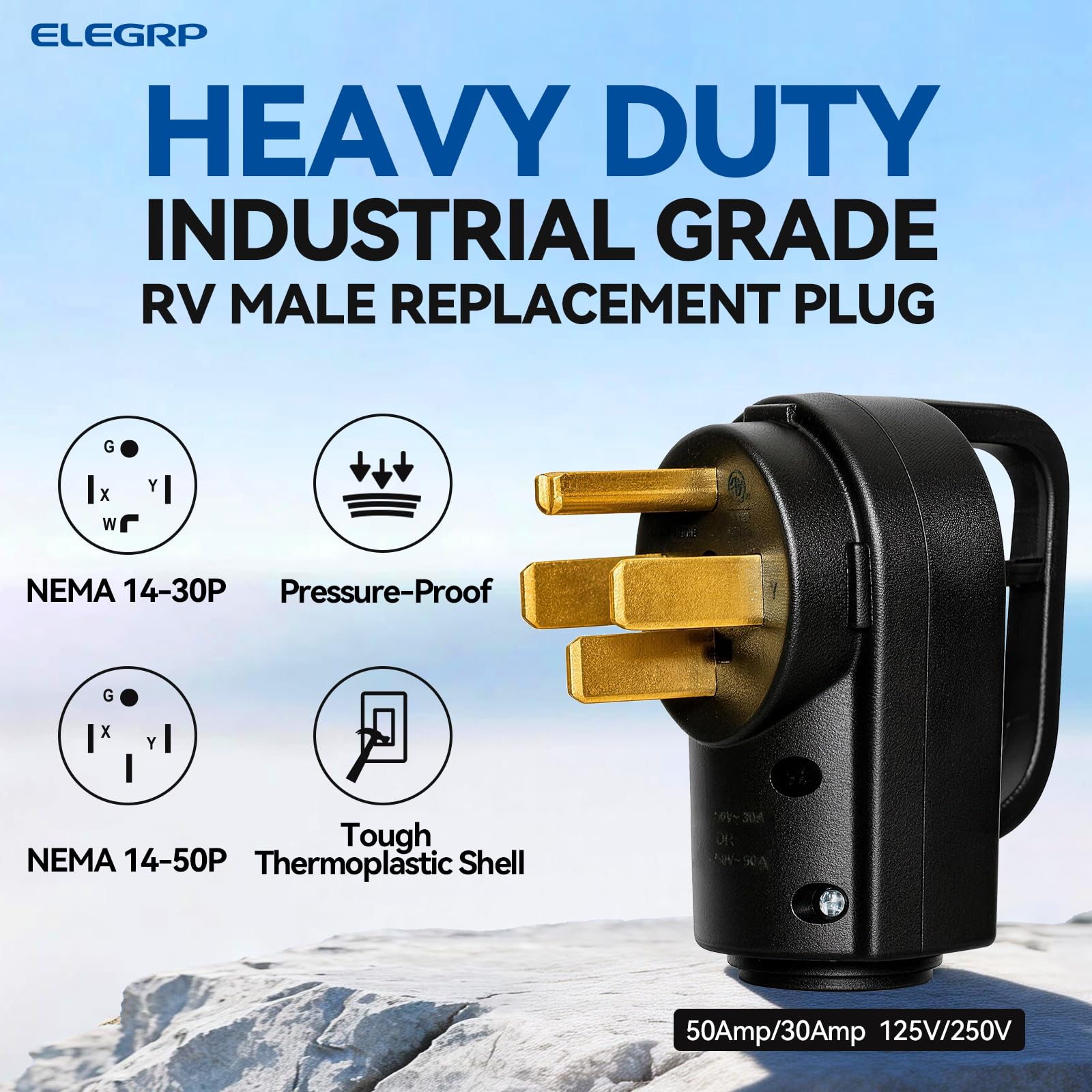 ELEGRP Fiche de rechange 50 A, NEMA 1450P, BTSA-1450P