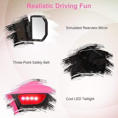 Miniatura 7 de OLAKIDS Carretilla elevadora para montar, camión de construcción de vehículos eléctricos para niños de 12 V con control remoto, horquilla y