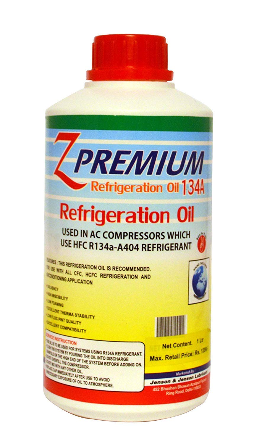 ZPremium Refrigeration Compressor Oil Grade R134A404 (1Ltr.) PAG 46