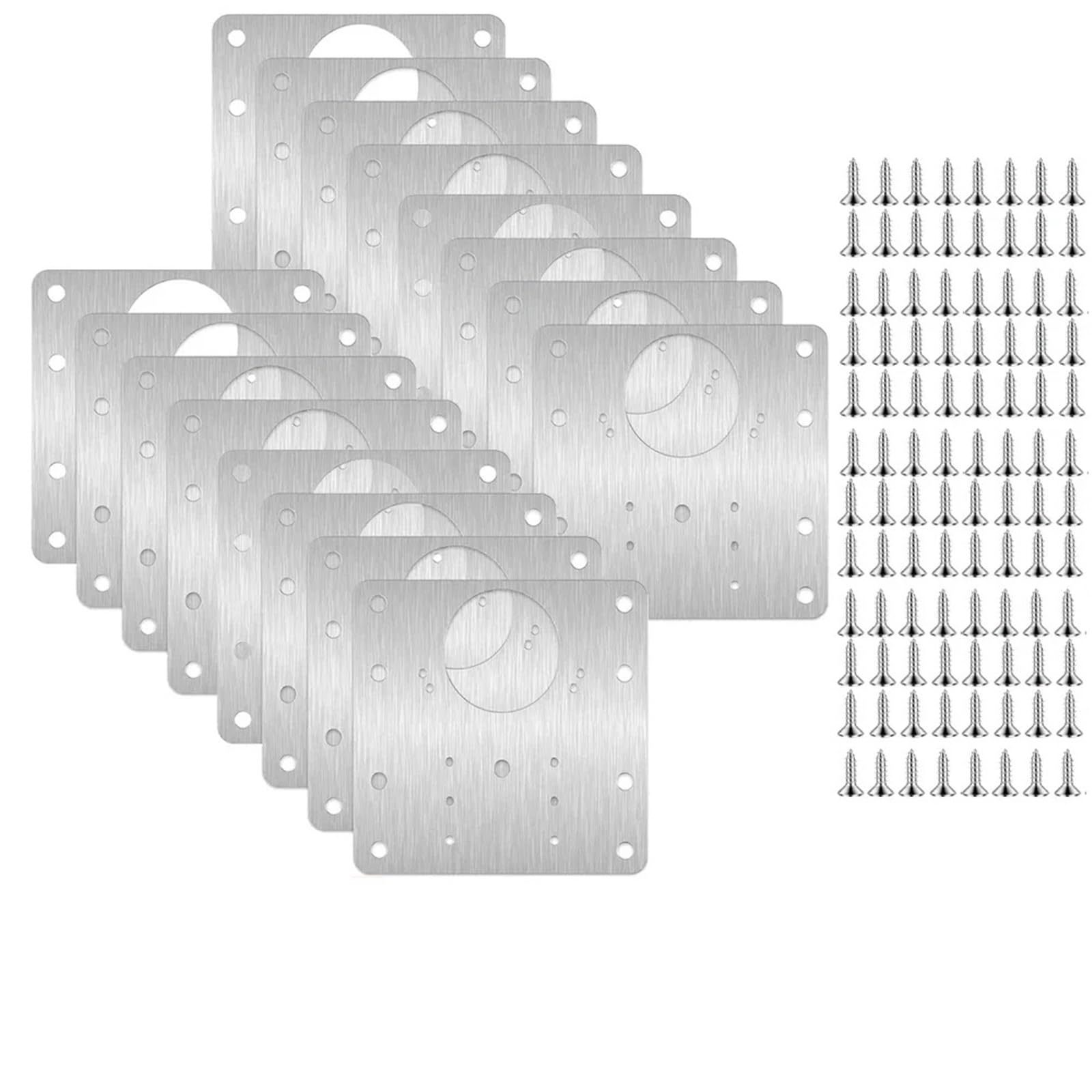 1/2/4/8pcs Stainless Steel Cabinet Hinge with Screw(8set (16pcs))