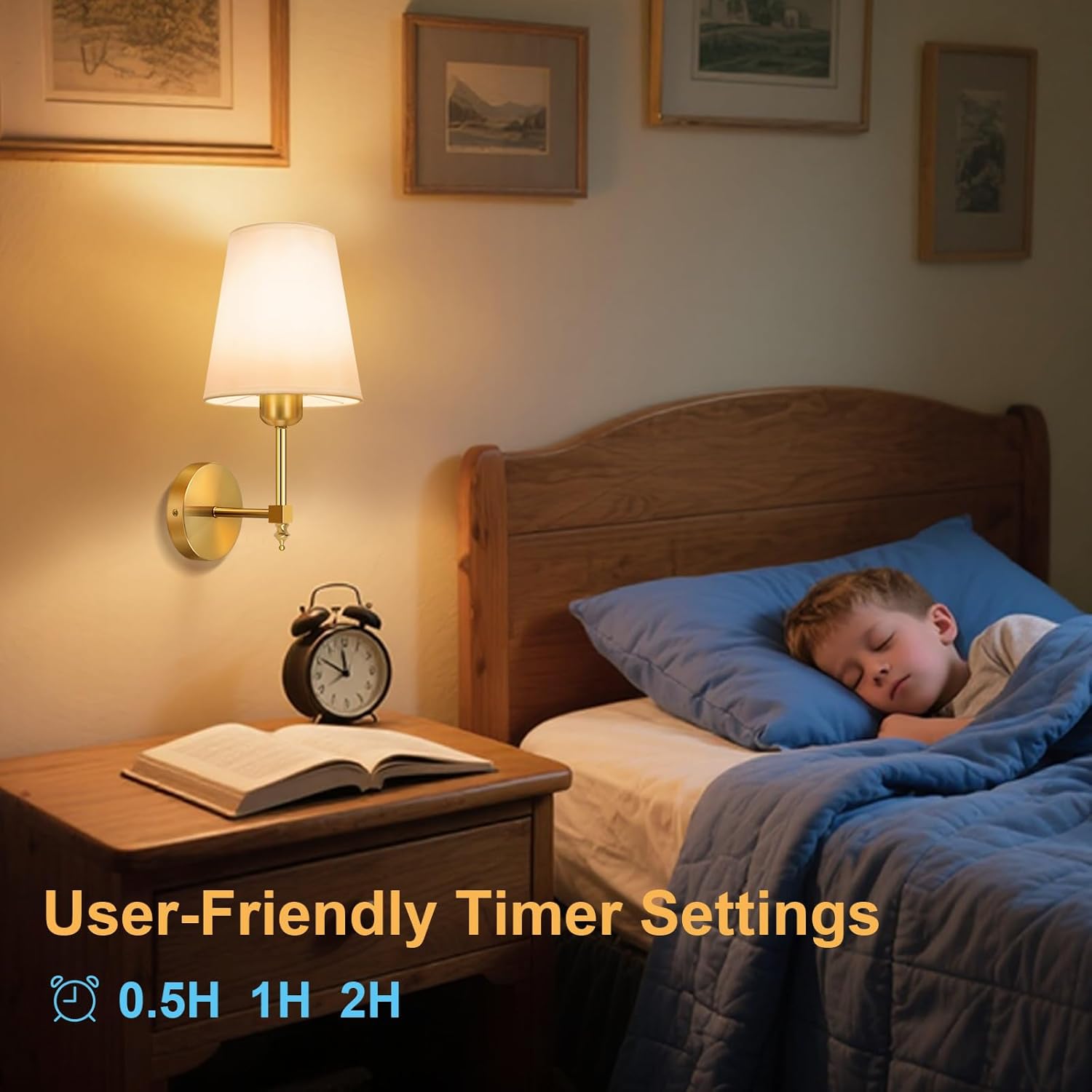 Battery Operated Wall Sconce, Gold Rechargeable Wall Lights with 10000mAh Dimmable Bulbs and 3 Dynamic Modes, 12 Colors Wireless Wall Lamps with Remote for Bedroom Living Room Hallway Decor, 2 Pack