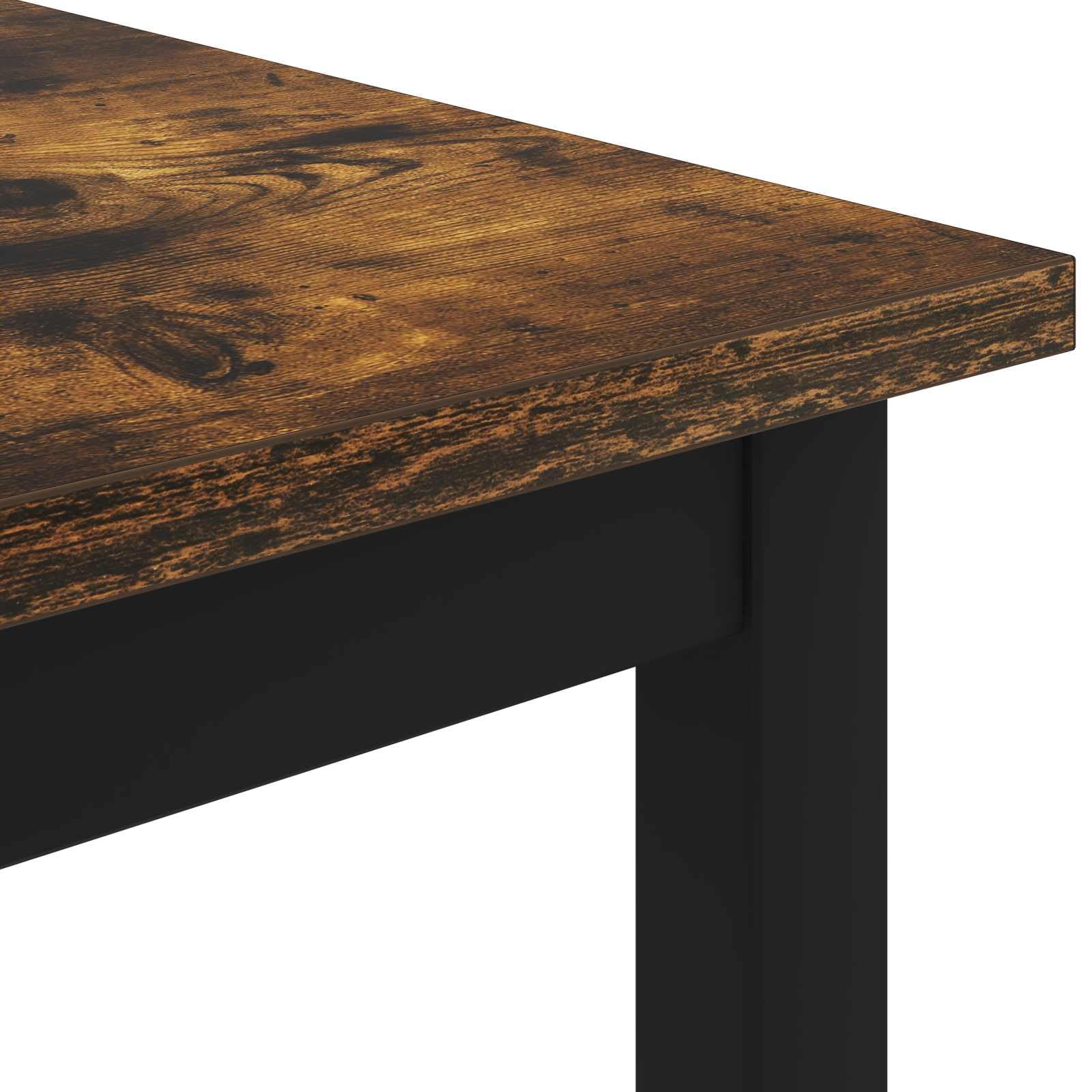 Couchtisch Raucharbe 100 x 100 x 45 cm Holzwerkstoff, moderner rechteckiger Wohnzimmertisch mit stabilen Metallbeinen, pflegeleichte Oberfläche für Getränke und Dekoration, Räume und Familienfeiern