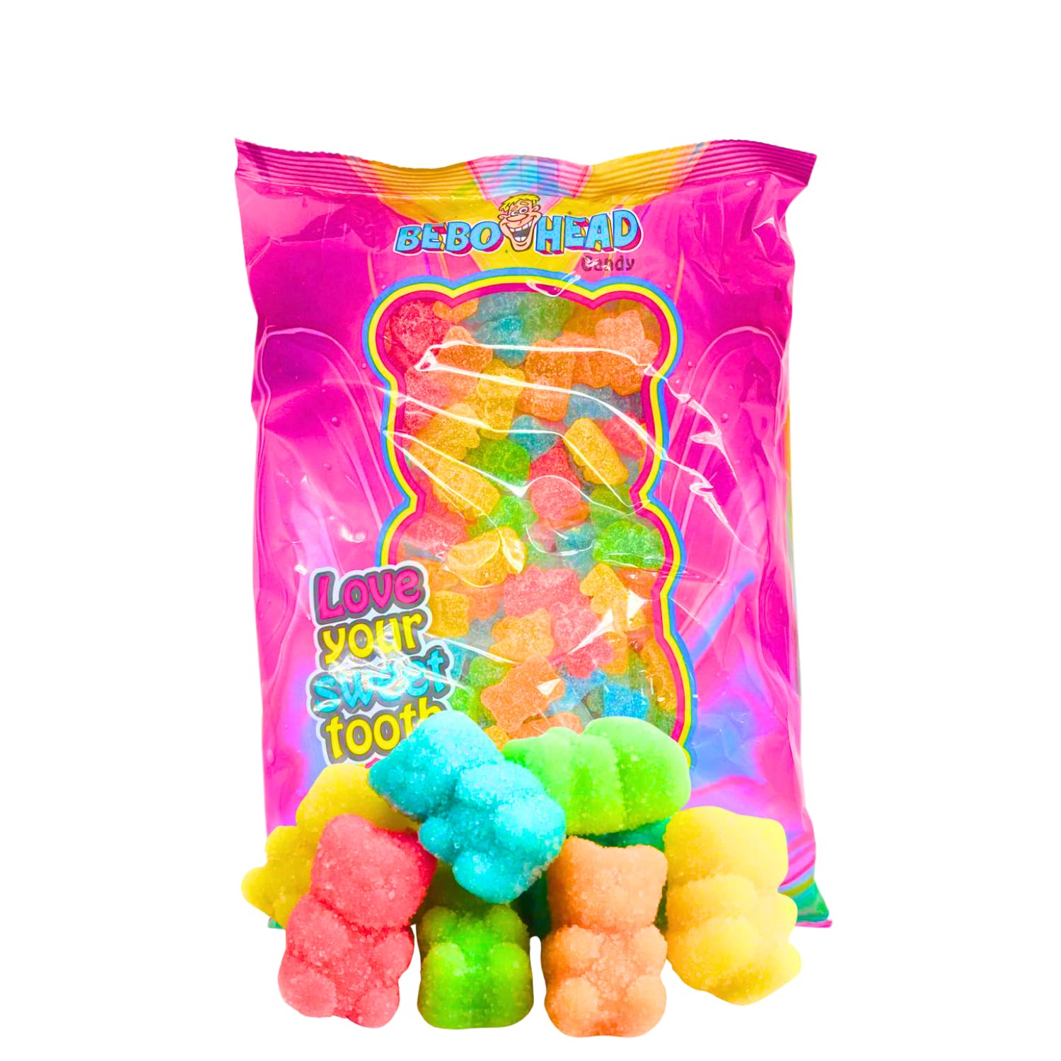 Sugar Kingdom | Gummy Worms Bulk Candy - 2.2 Pound Bag (Sour Gummy Bear Candy)
