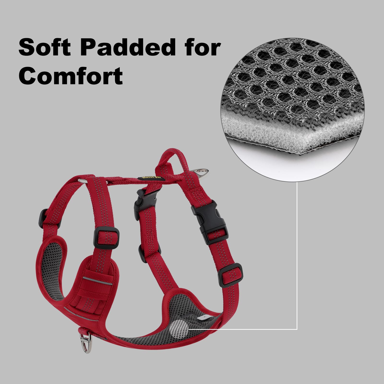 Plutus Pet No Pull Dog Harness, Reflective Adjustable Dog Vest Harness with Handle, Escape Proof - Image 4