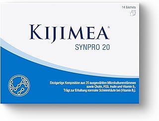 KIJIMEA® Synpro 20 – Zu jedem Antibiotikum – 20 synergistische Mikrokulturenstämme, Cholin und Biotin – glutenfrei – 14 Sachets