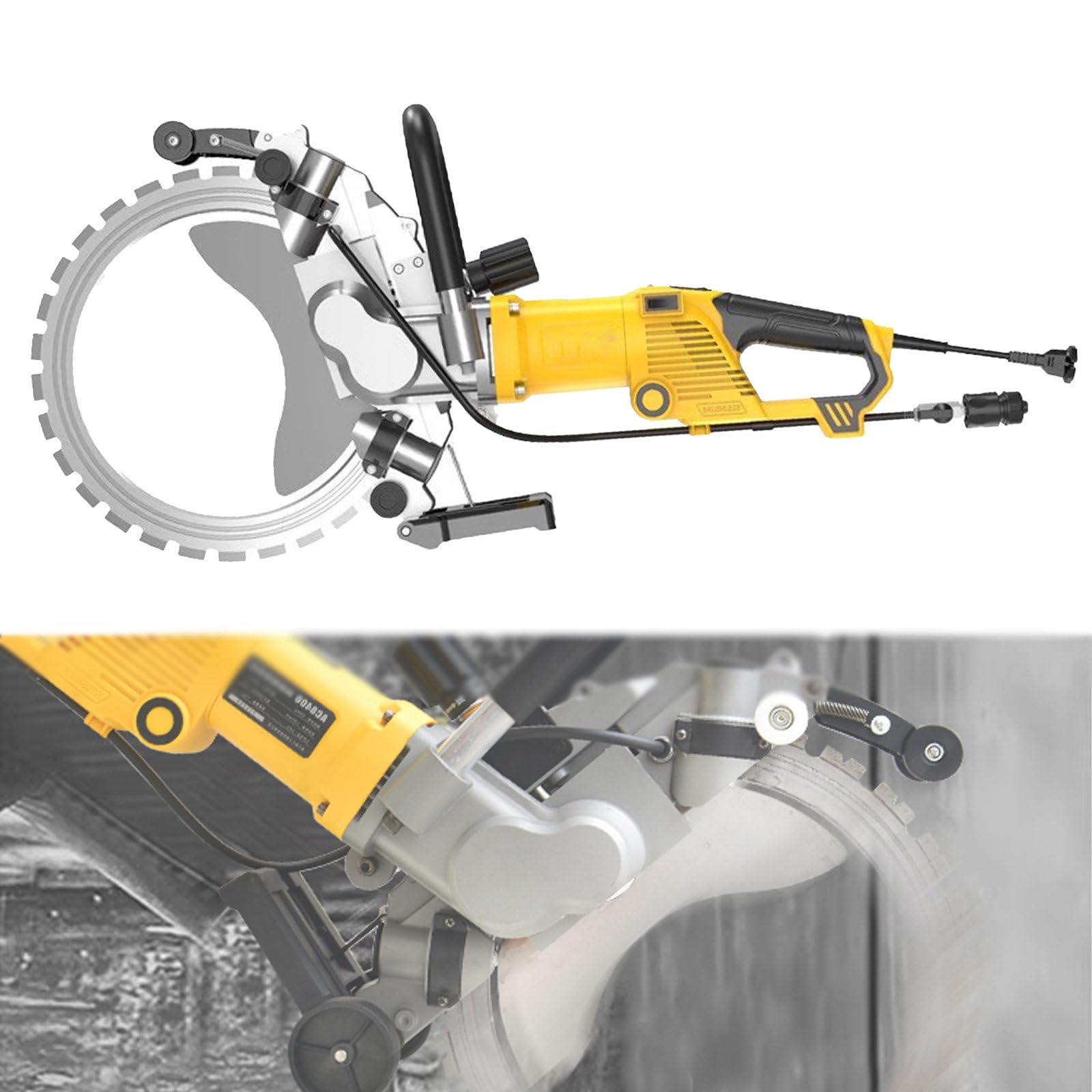 Scie à Anneau Pour Béton 5000W, Profondeur De Coupe Maximale 16/29/39/49 Cm, Scie à Anneau Portative Pour Découpe Murale, Scie à Béton Électrique Toroïdale Sans Balais,AC8500