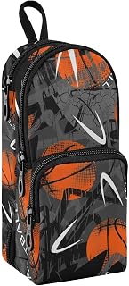 Basketball Pencil Case Pouch Big Capacity Pencil Pouch for Girls Boys Pencil Bag with Zipper Pencil Box for Adults Students Women Men Pen Case Bag Organizer School Office Supplies