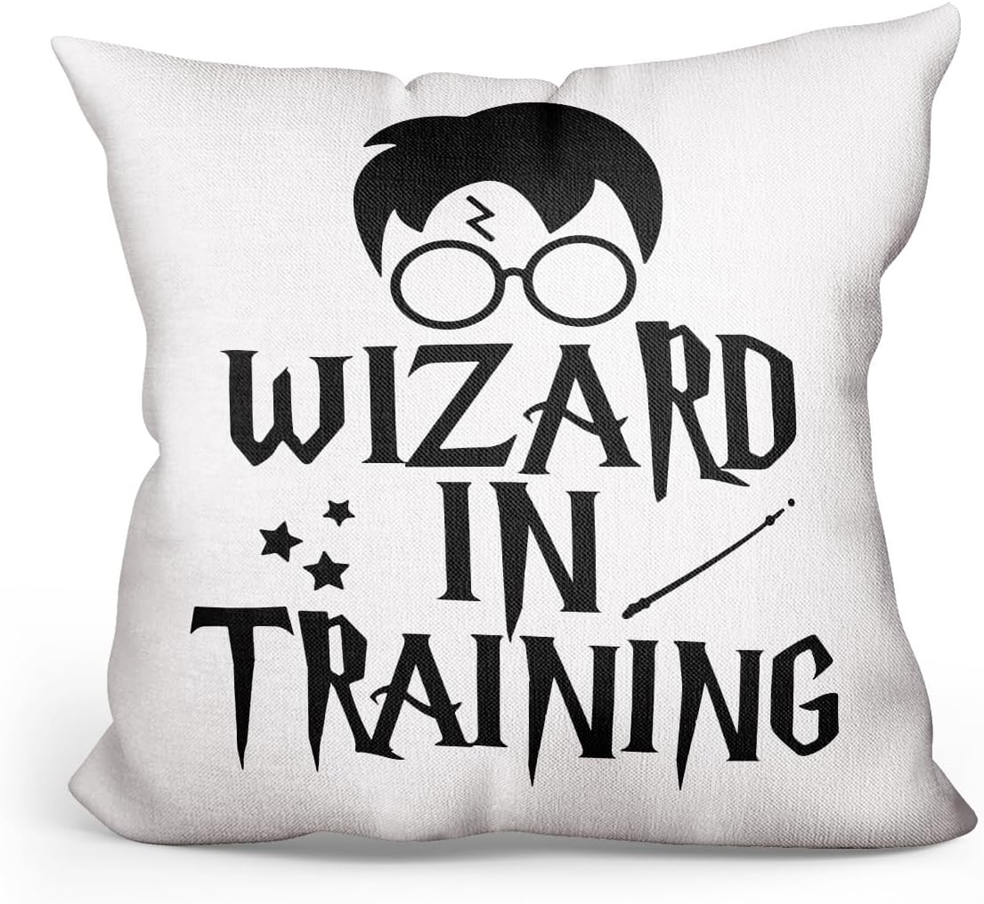 Tuilia Funny Library Quotes Throw Pillow Cover Cute Pillow Case Linen Pillowcase Cushion Case Home Decor Gifts - 18x18 Inch Brown