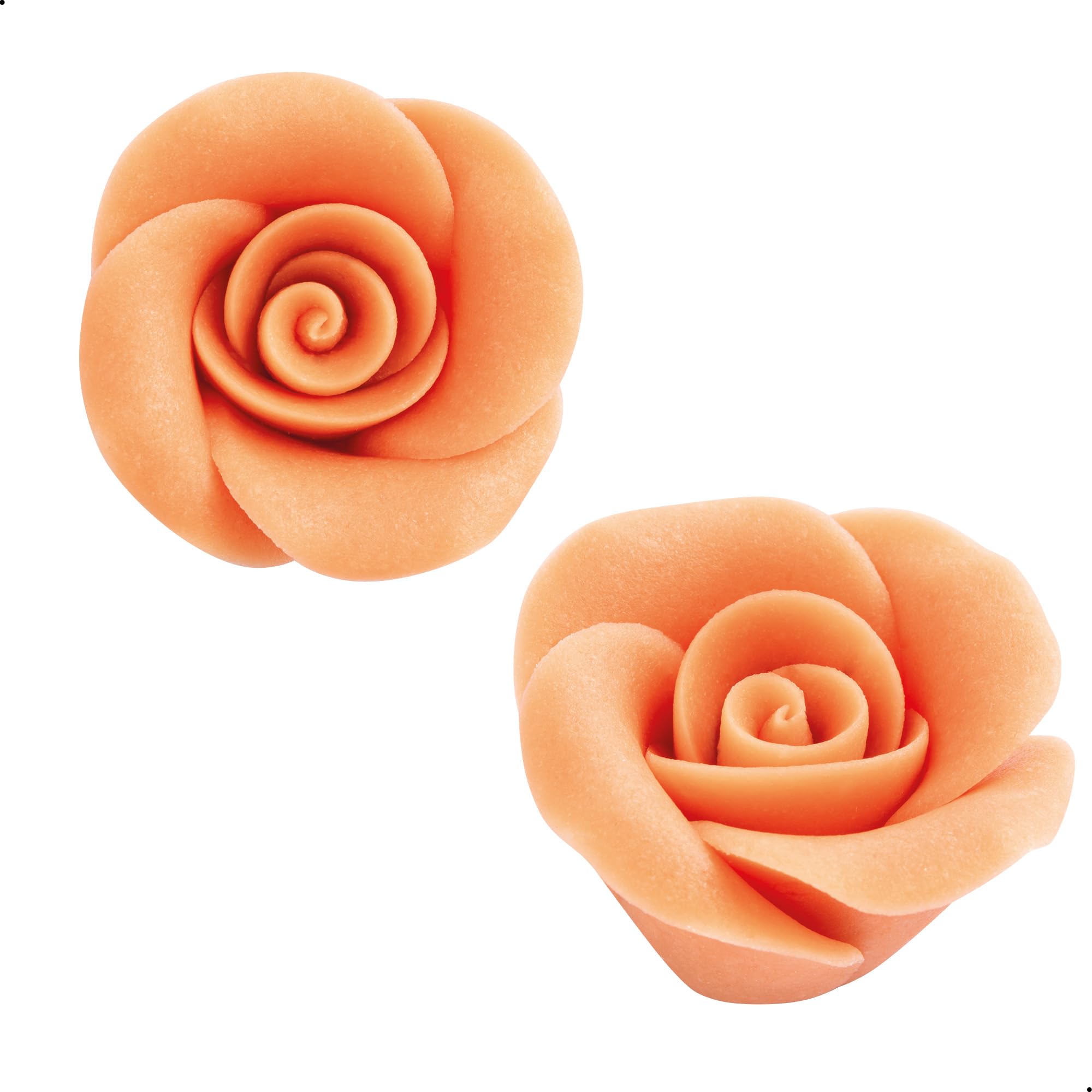 Günthart 48 Stück Marzipan Rosen klein, Größe 57 x 18 mm, rot, rosa, gelb, weiss, orange für Hochzeitstorten