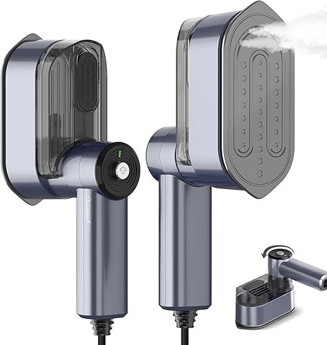 Miniatura 13 de Vaporizador de viaje para ropa, plancha pequeña, vaporizador portátil de 1000 W y mini plancha, calor rápido de 10 segundos, mini vaporizador de