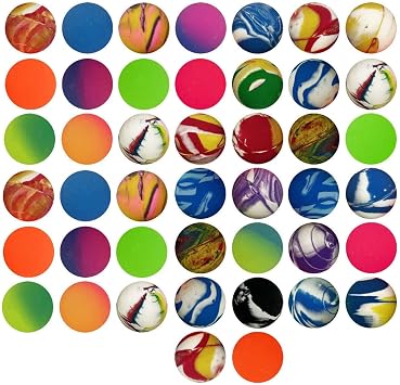 SHATCHI 20pk Bouncy Balls for Kids Party Bags 27mm Rubber Ball Goody Bag Fillers for Kids Boys Toys   Bouncing Balls Prizes Unisex Birthday Games - School Rewards