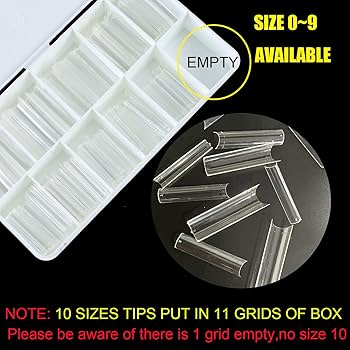 Amazon.com: INENK Flattened No C Curve XXL Square Nail Tips
