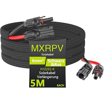 Solar Cable 6 mm  Extension 3/5/10 m PV Cable 6 mm  IP68 Waterproof Photovoltaic Solar Cable with Sheath Extension Cable for Solar Panel 5 m