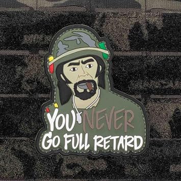 Shellback Tactical Never Go Full Retard PVC Patch, 3.5" x 3.5