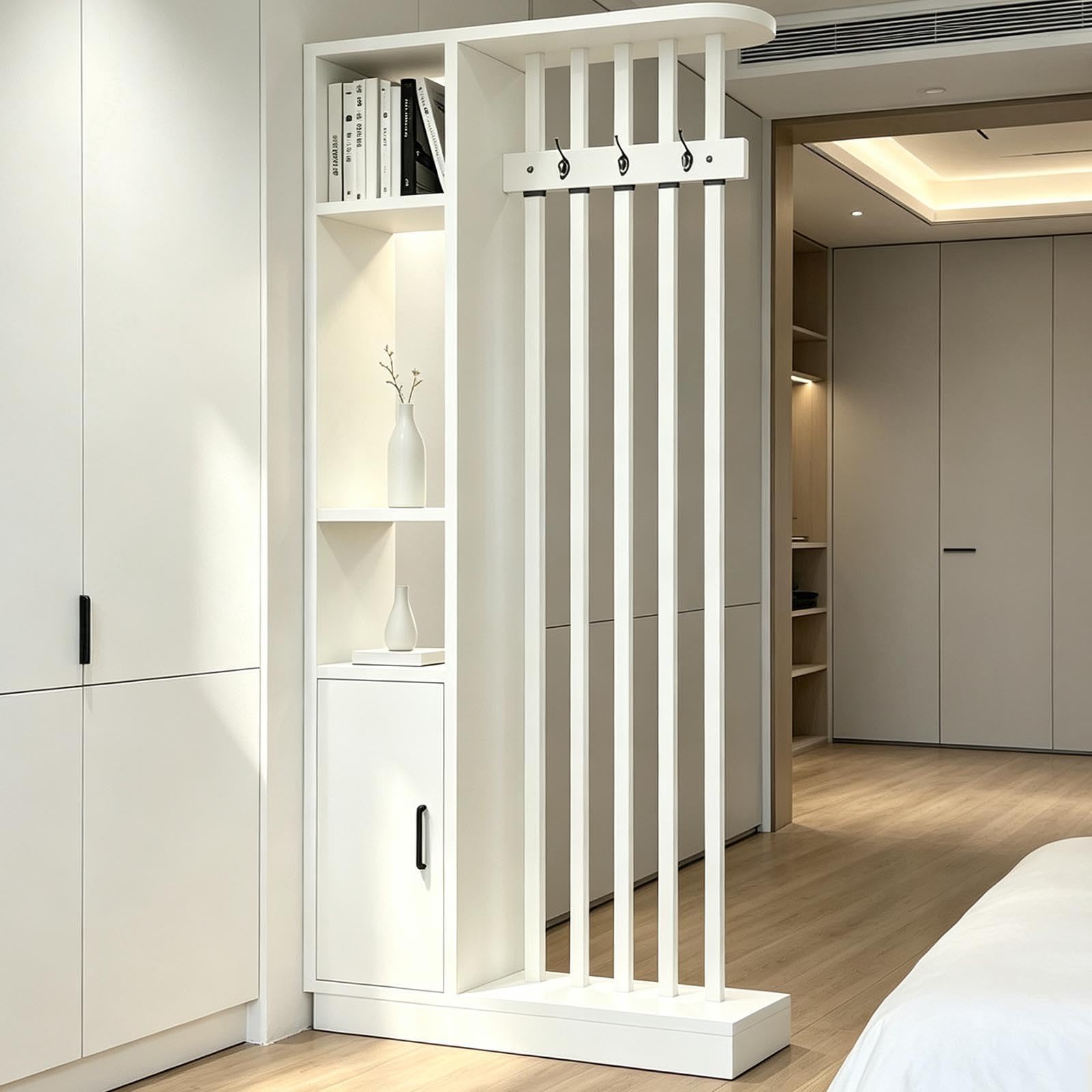 Parete Divisoria Per Interni Bianca Divisori Modulari Bianco,202x80x24cm