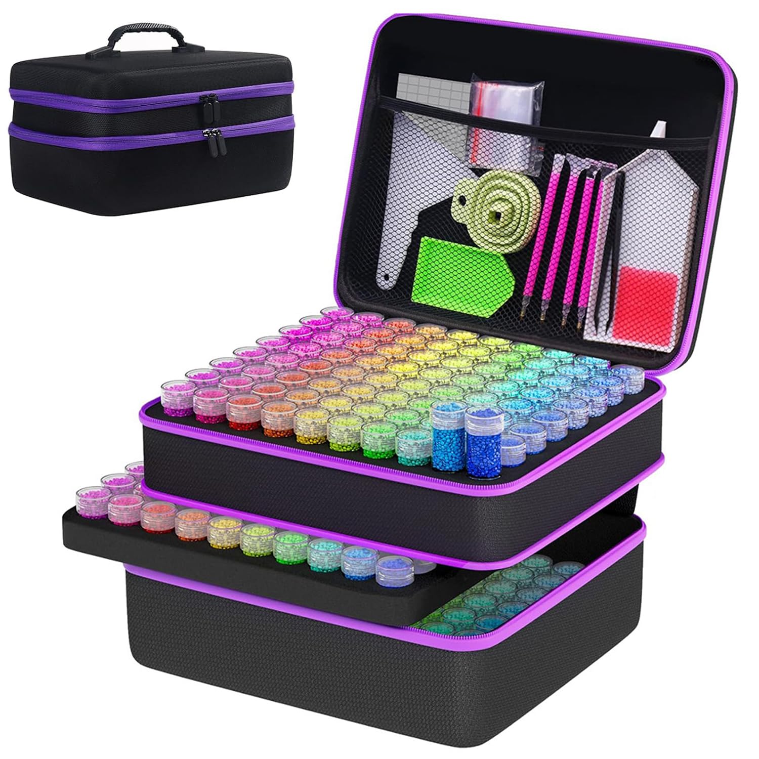 TOOSOAR Portable Diamond Painting Organiser with 240 Compartments TOOSOAR Portable Diamond Painting Organiser with 240 Compartments
