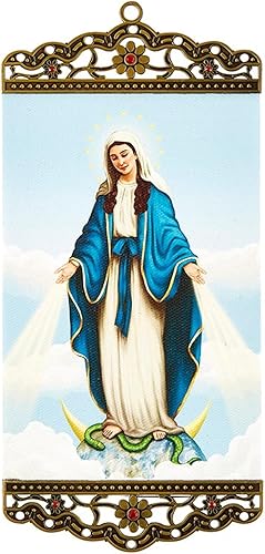 Needzo - Lienzo colgante católico inspirado en la Virgen María, regalo religioso para mujer, 8 pulgadas