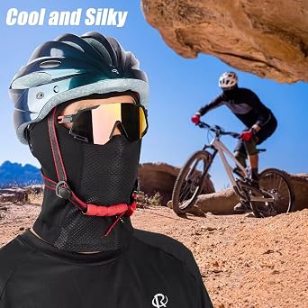 ROTTO balaclava cooling balaclava summer silk balaclava face mask for motorcycle cycling fishing for men women sun protection