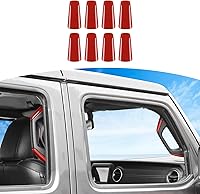 Vista 9 de RT-TCZ para Wrangler JL A B Pillar Manijas de Agarre Cubierta Moldura Púrpura para Jeep Wrangler JL JLU Gladiator JT 4 Puertas 2018-2023 Accesorios