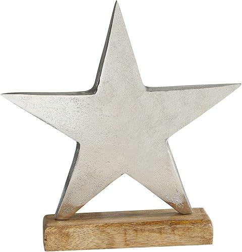 Miniatura 9 de 47th & Main Decoración de mesa navideña, mediano, estrella plateada