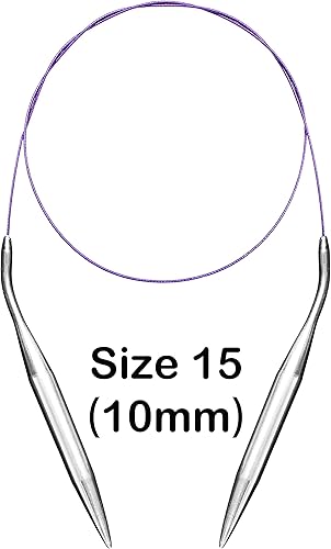 Miniatura 9 de Agujas de tejer tamaño 11 agujas de tejer circulares del metal de 40 pulgadas inoxidables