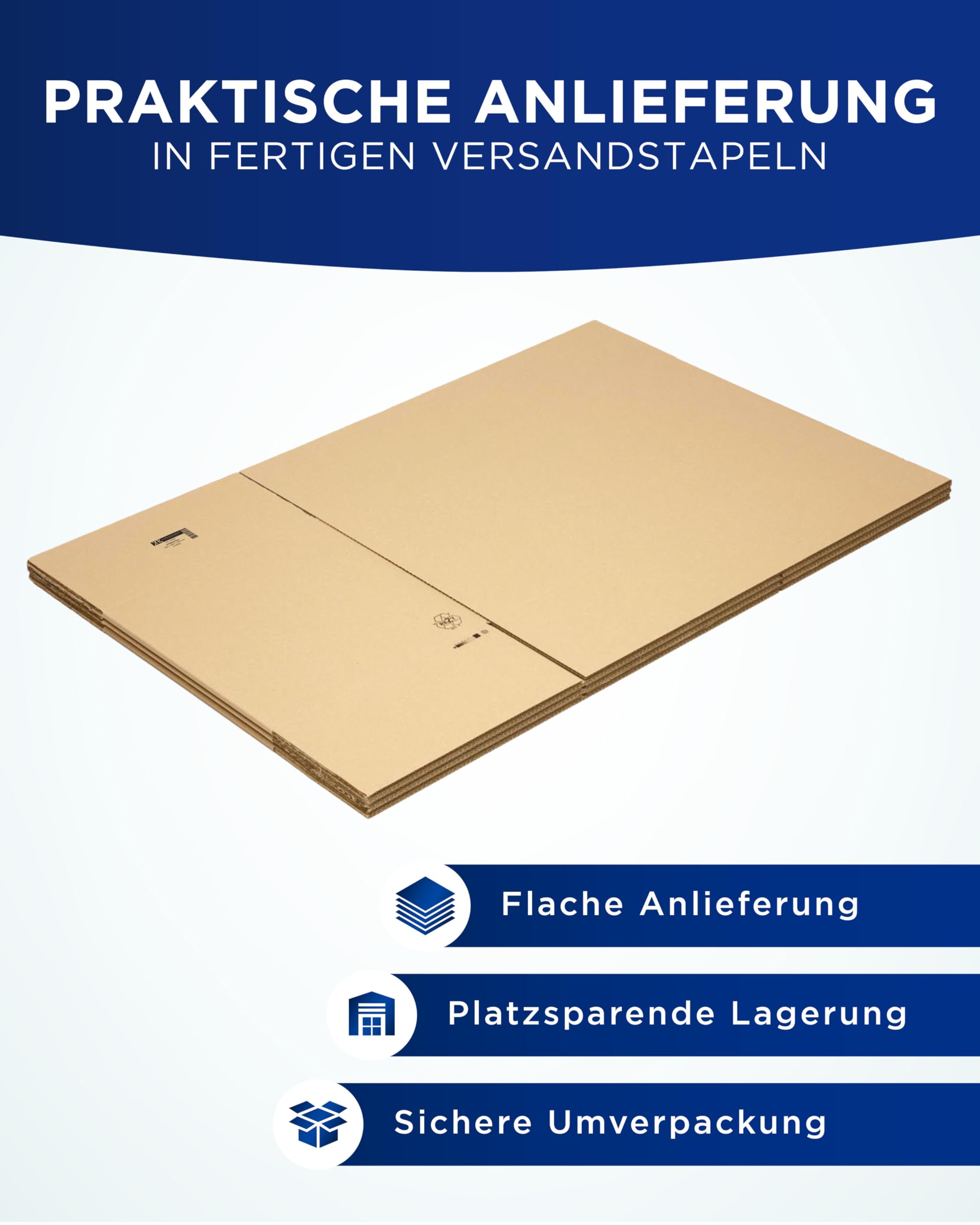 KK Verpackungen Versandkartons 800 x 400 x 400 mm Braun 2-wellig (Innenmaß 786 x 383 x 374 mm) | 10 Stück, Faltkartons Kartons für Versand als DHL Paket Hermes Paketklasse L DPD GLS Paketklasse XL