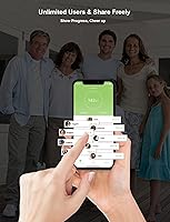 Vista 5 de Báscula de grasa corporal, báscula inteligente de baño, monitor de composición corporal BMI, analizador de salud de alta precisión con aplicación