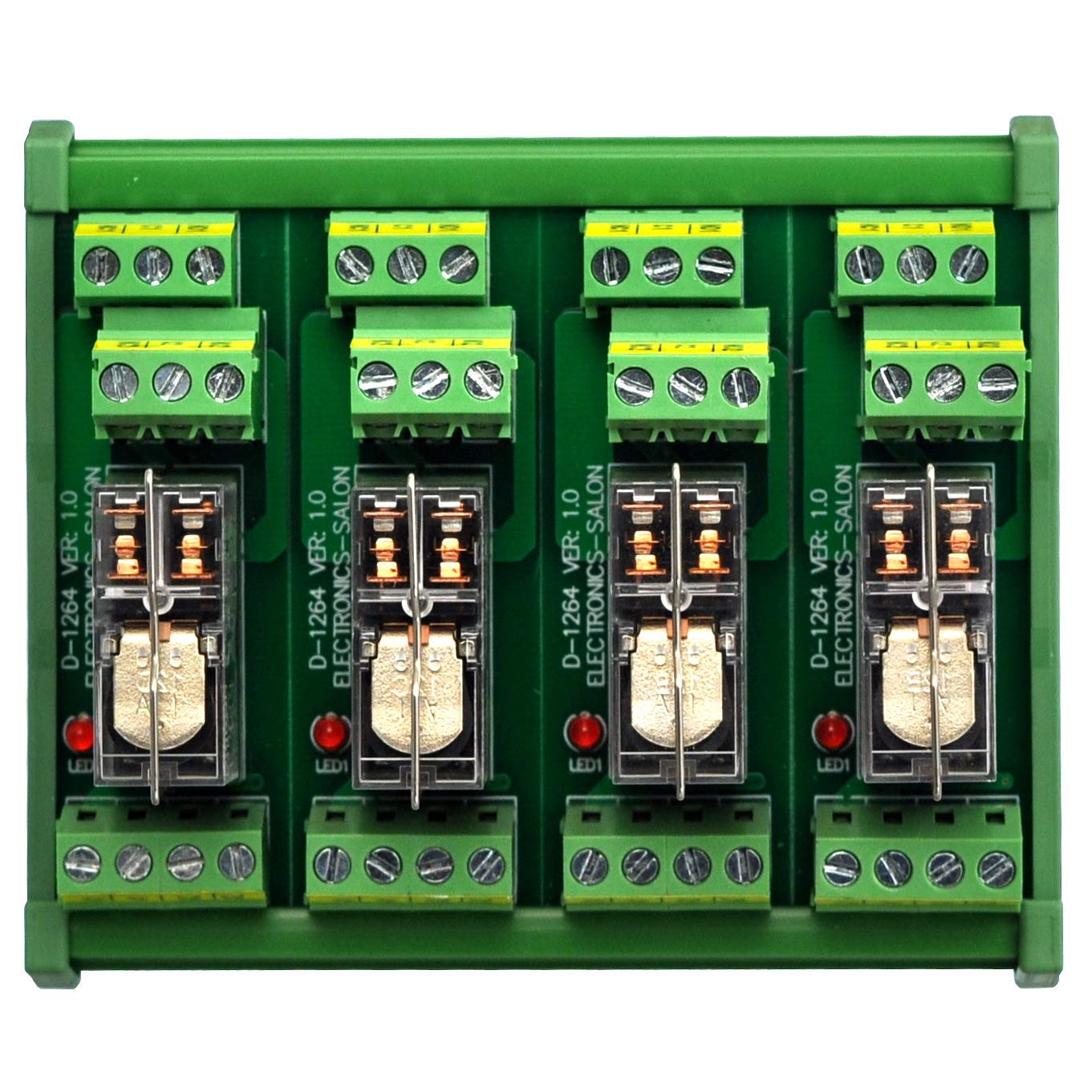 Snapklik.com : DIN Rail Mount AC/DC Control DPDT 5Amp Pluggable Power ...